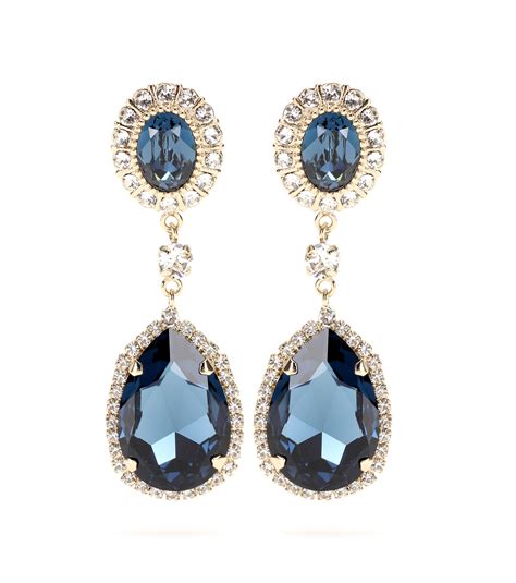 givenchy blue earrings|givenchy clip on earrings vintage.